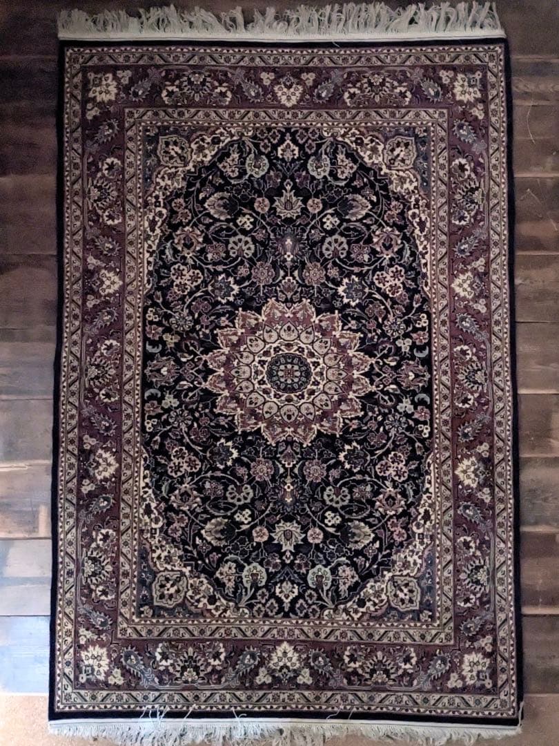 ヴィンテージペルシャラグ 手織り ウール 190×127cm