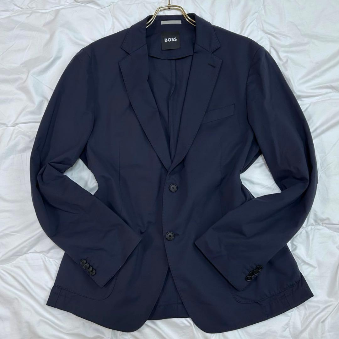 美品 HUGO BOSS ヒューゴボス ストレッチ テーラードジャケット 52