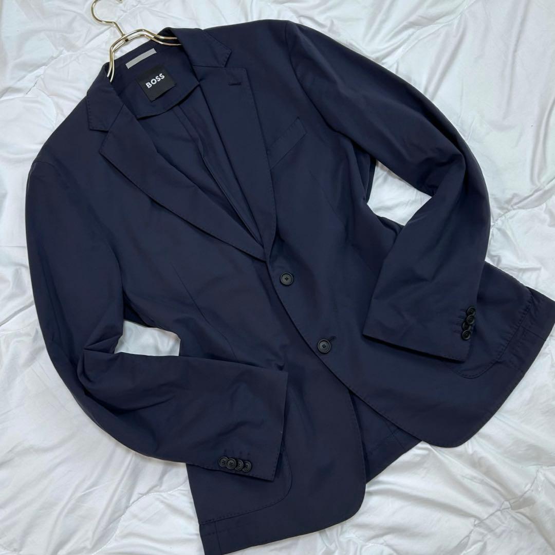 美品 HUGO BOSS ヒューゴボス ストレッチ テーラードジャケット 52