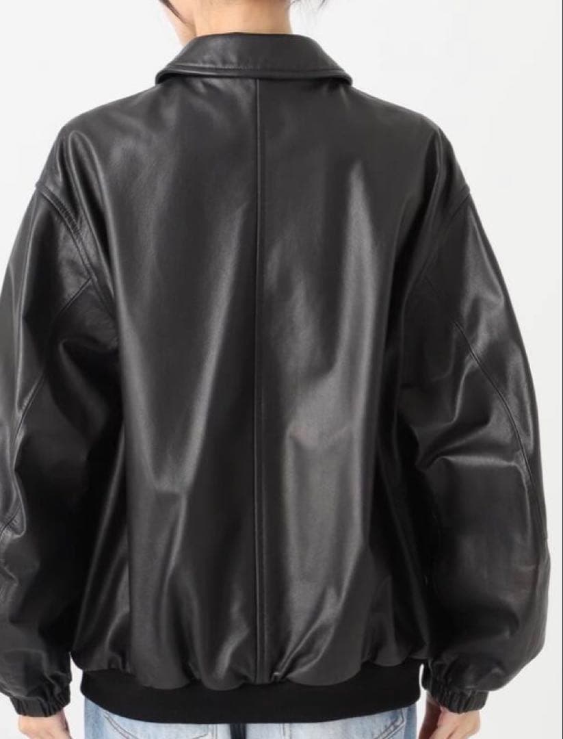 【新品タグ付き】Plage レザーブルゾン 黒　サイズ38