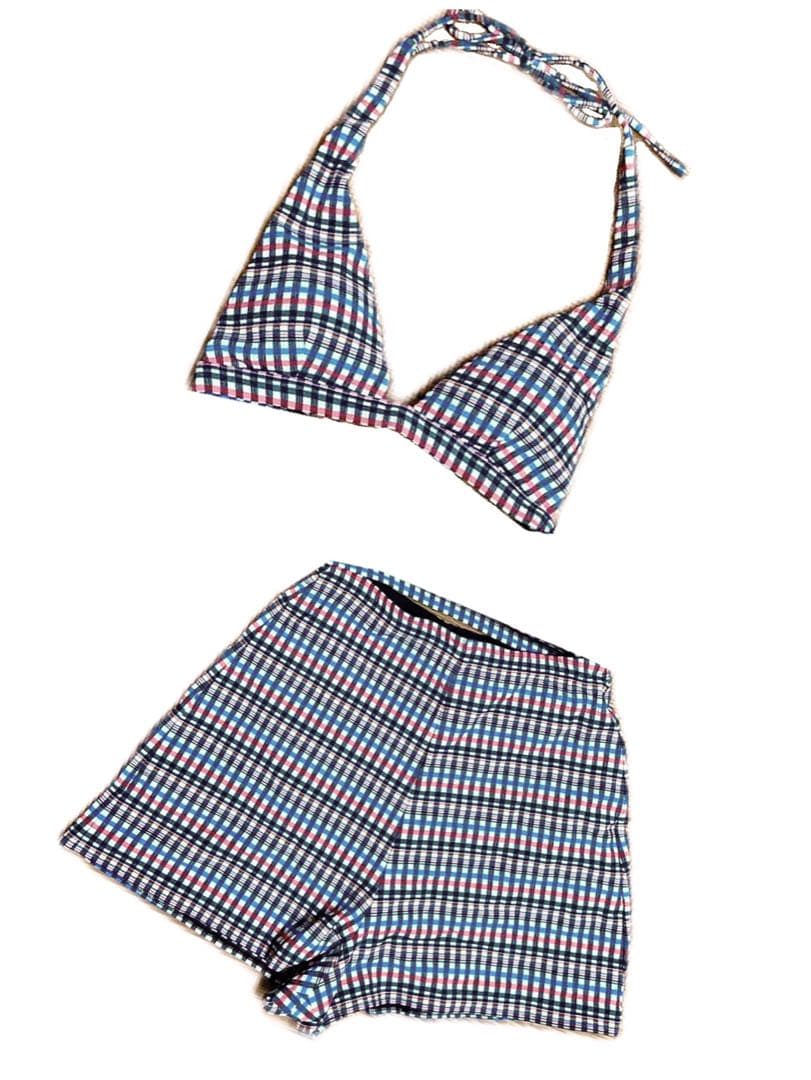 nagonstans ナゴンスタンス 水着 セットアップ パンツ チェック柄