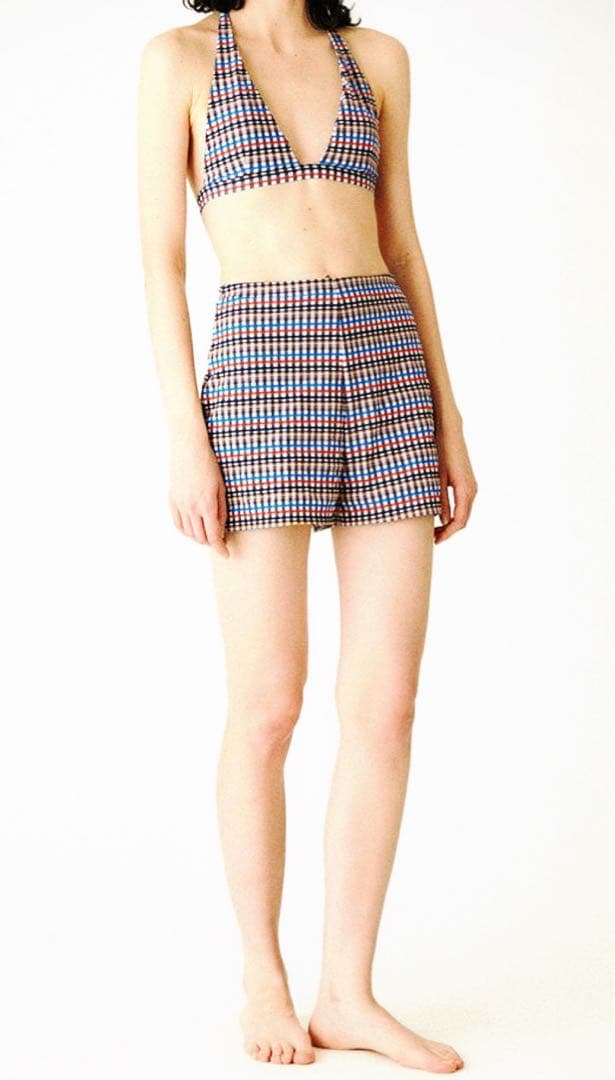 nagonstans ナゴンスタンス 水着 セットアップ パンツ チェック柄