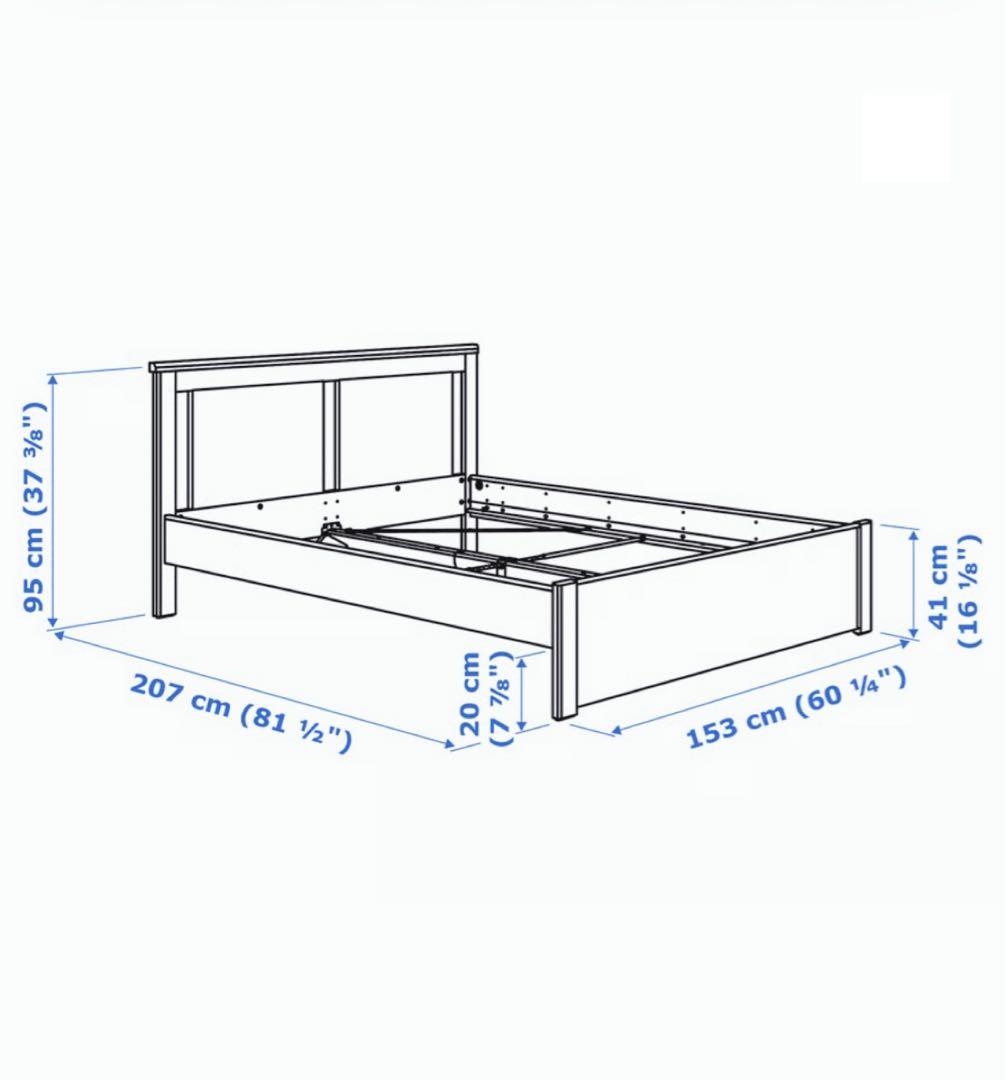 ダブルベッドフレーム IKEA