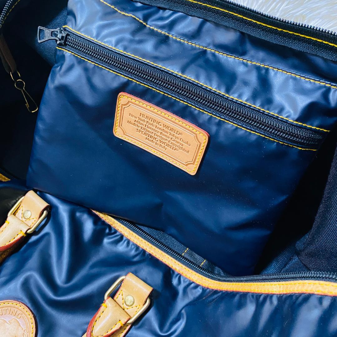 人気 ハンティングワールド 大容量 バチューサー ボストンバッグ ロゴ