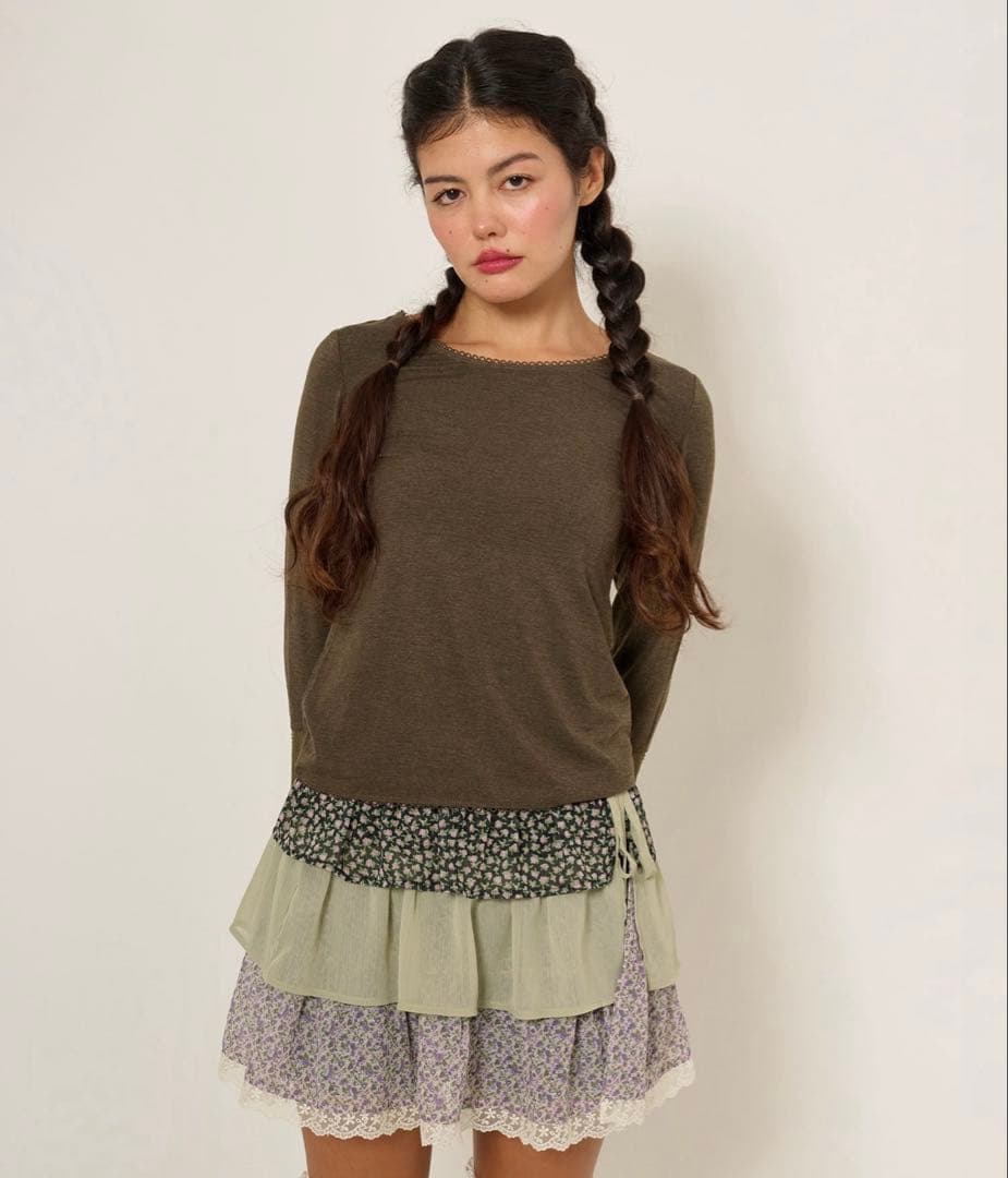 フリルラップレイヤード ショートパンツ TINA：JOJUN