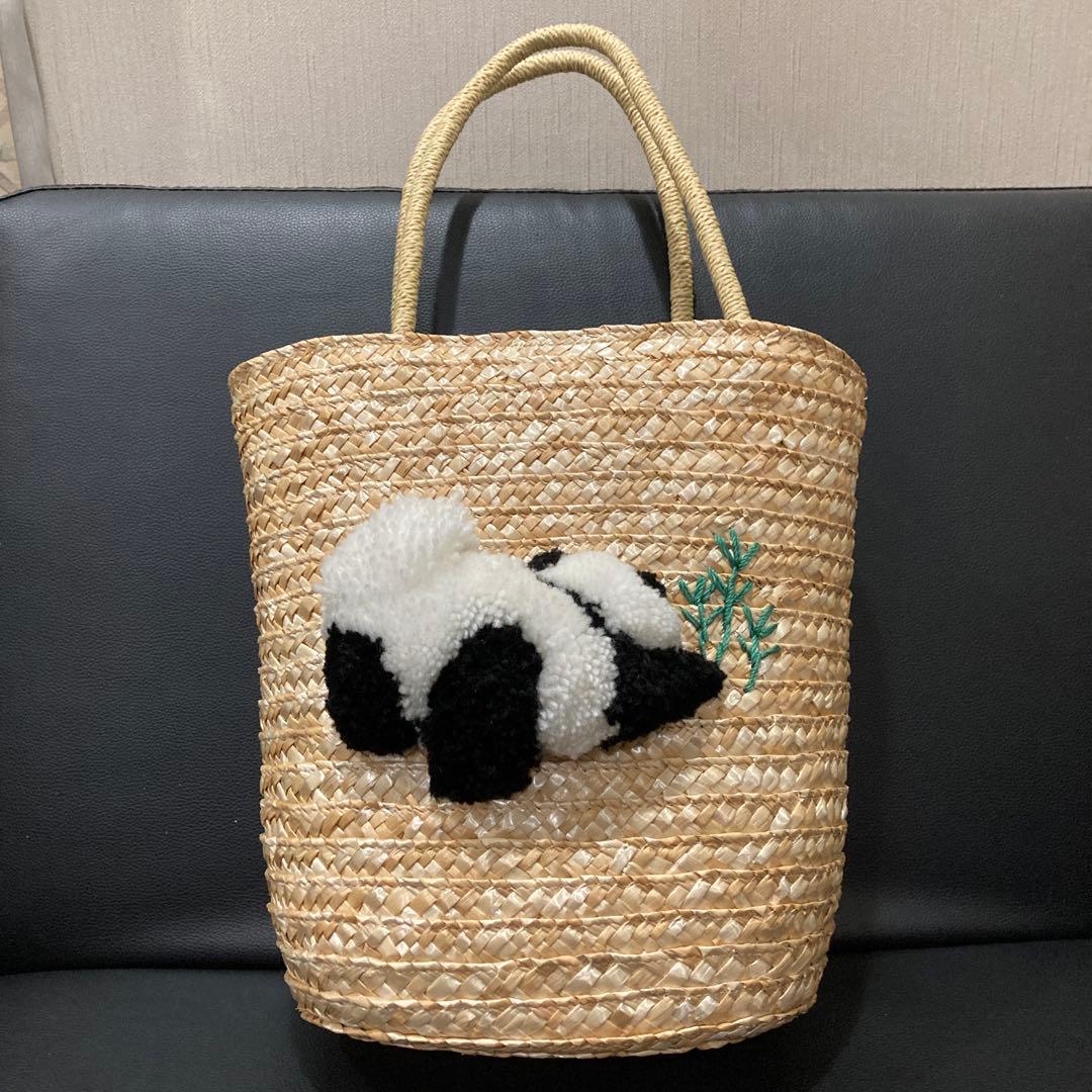 美品　TREASURE TOPKAPI アニマル カゴバッグ　パンダ