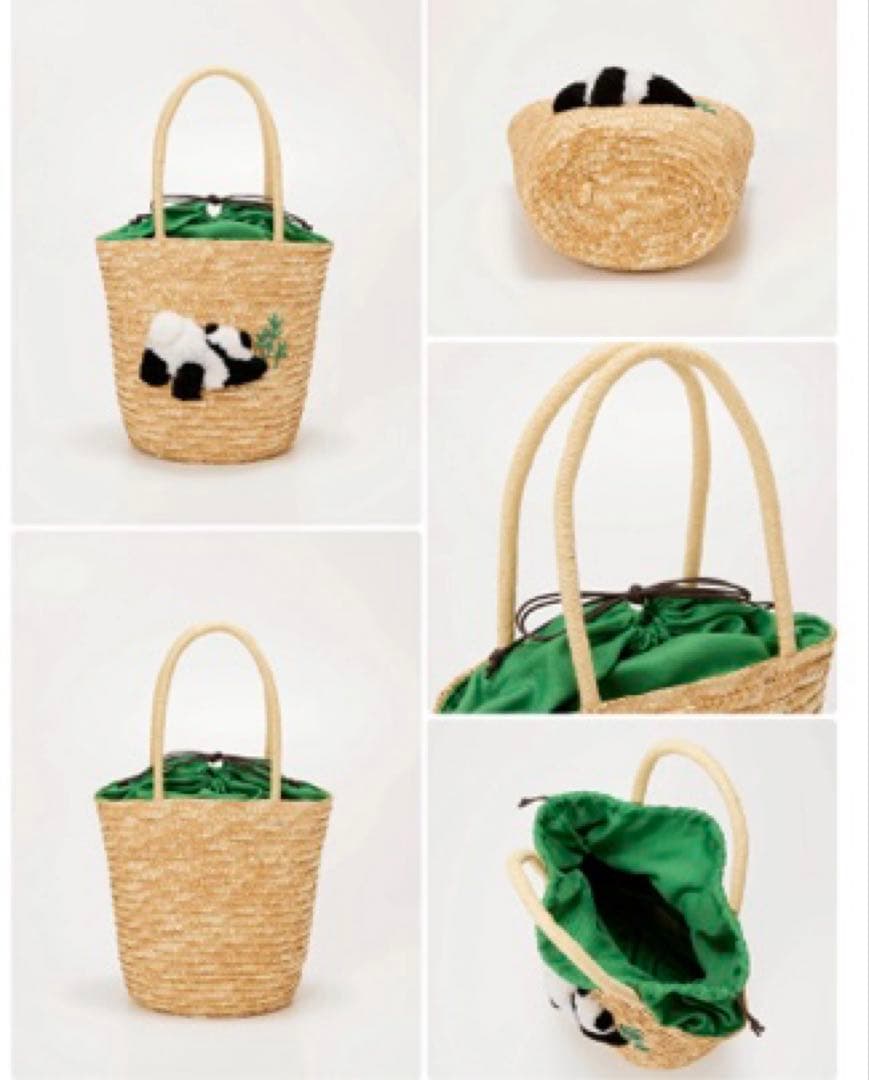 美品　TREASURE TOPKAPI アニマル カゴバッグ　パンダ