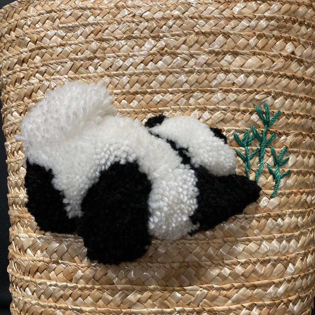 美品　TREASURE TOPKAPI アニマル カゴバッグ　パンダ