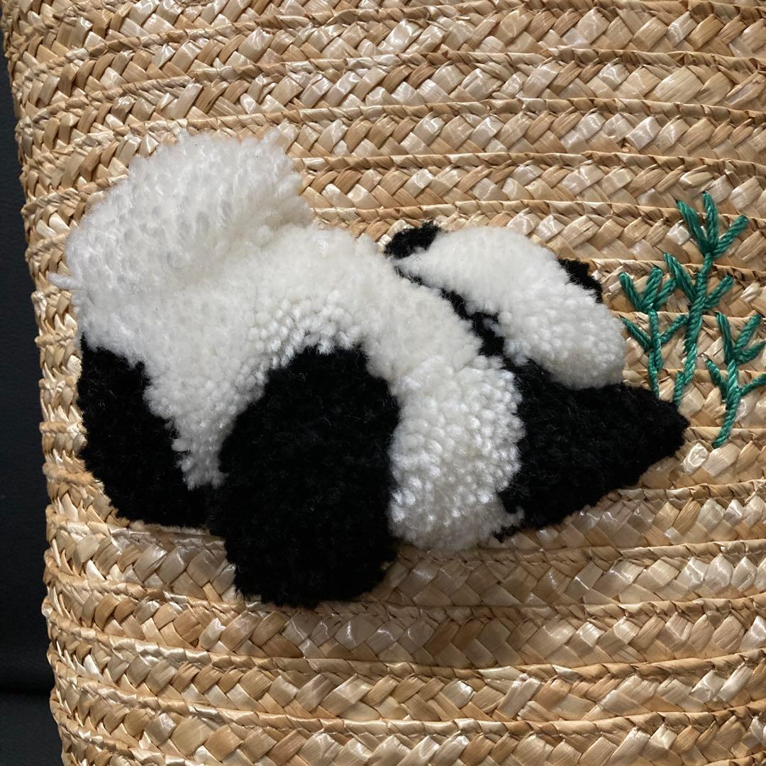 美品　TREASURE TOPKAPI アニマル カゴバッグ　パンダ