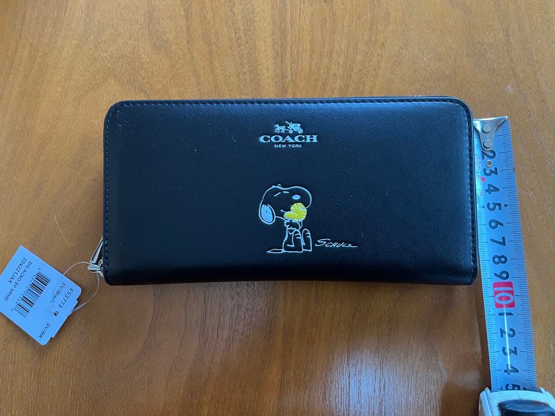 【新品未使用】コーチ スヌーピー 長財布 COACH ブラック F53773