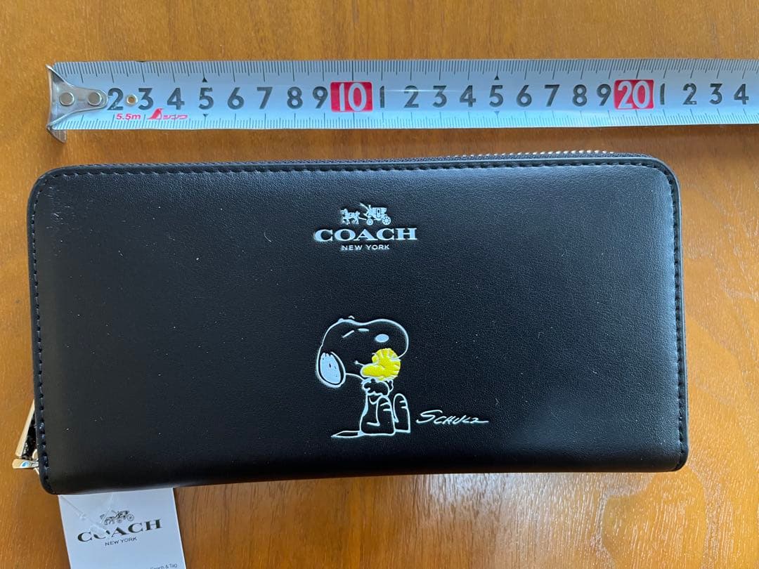 【新品未使用】コーチ スヌーピー 長財布 COACH ブラック F53773