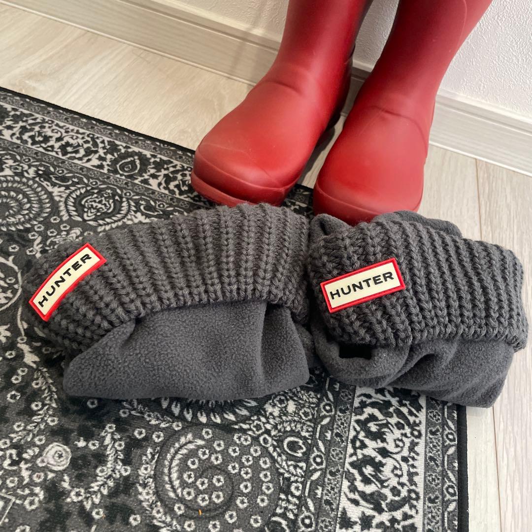 HUNTER レッド ロングブーツ　長靴　レインブーツ