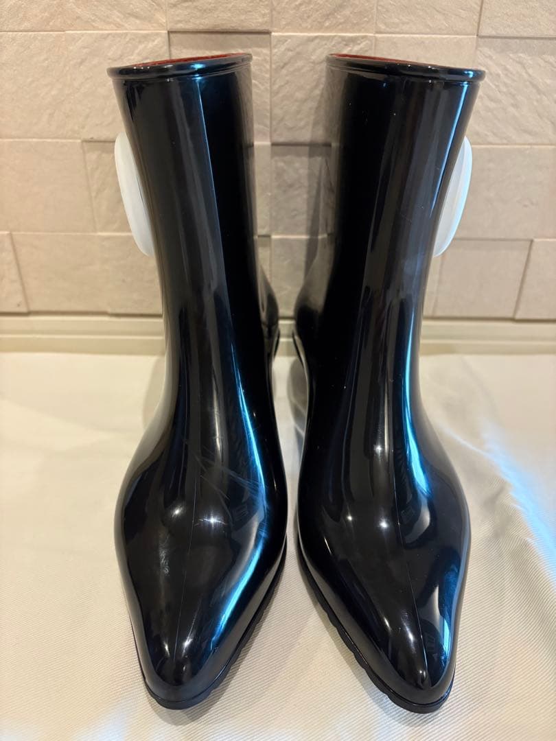 グッチ レインブーツ 長靴 ラバー 黒