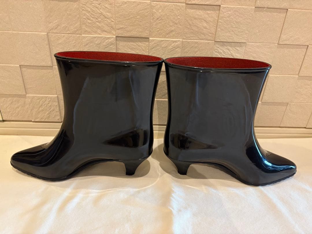 グッチ レインブーツ 長靴 ラバー 黒