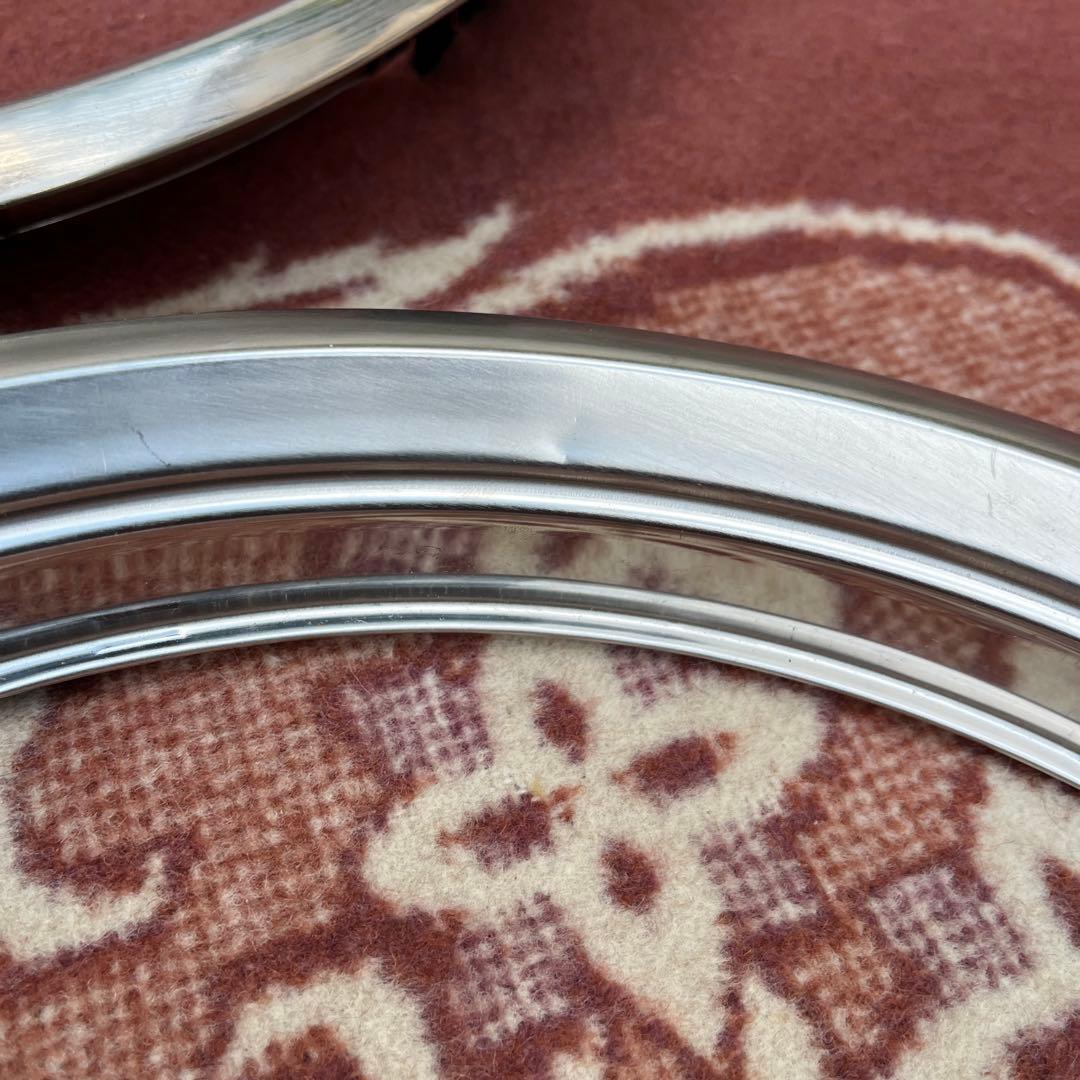 当時物 13インチ ◾️NOS ステンレス製 トリムリング ホイールリング セット