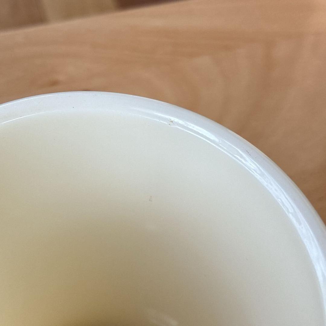 【GLASS刻印・1940s】ファイヤーキング マグ アイボリー Dハンドル