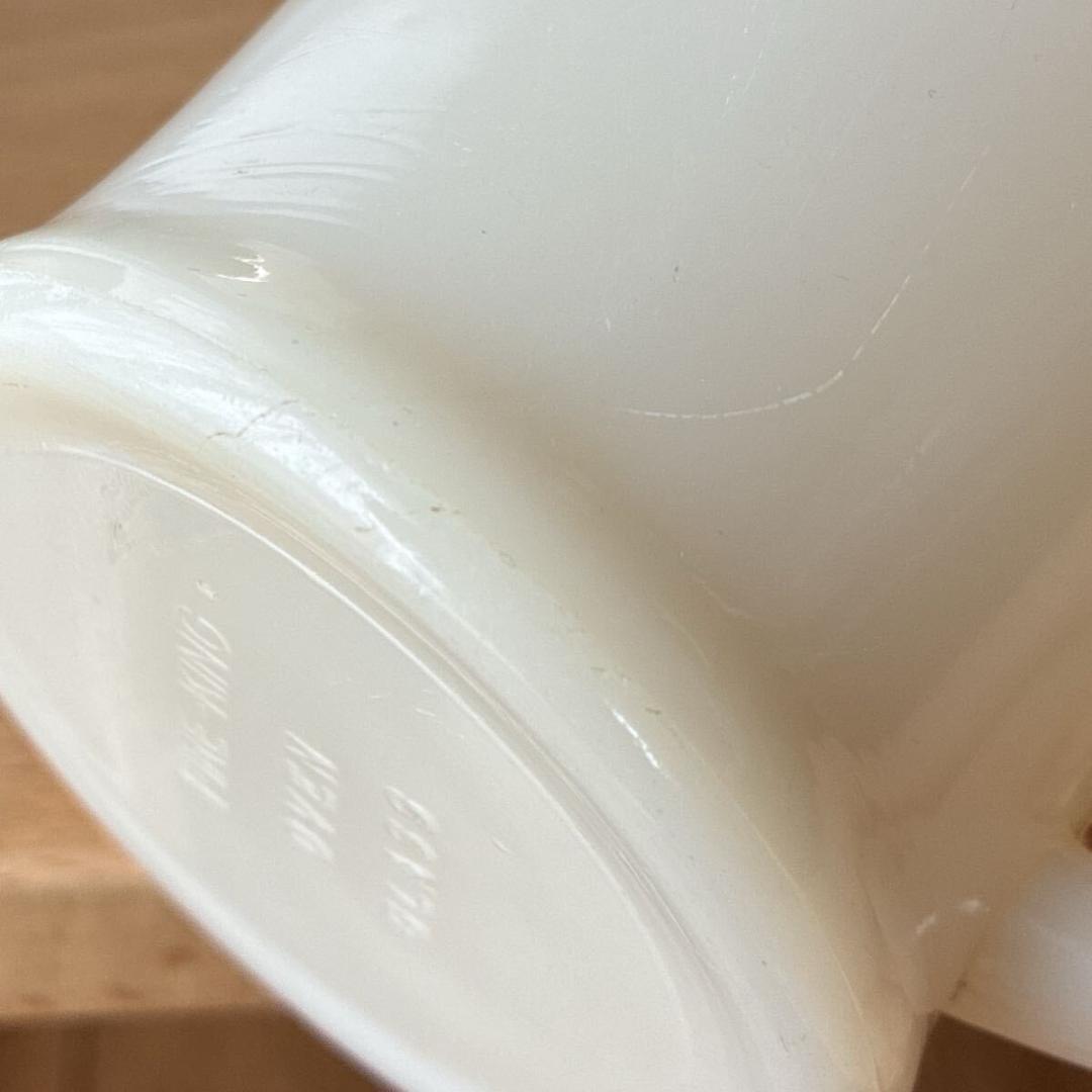 【GLASS刻印・1940s】ファイヤーキング マグ アイボリー Dハンドル