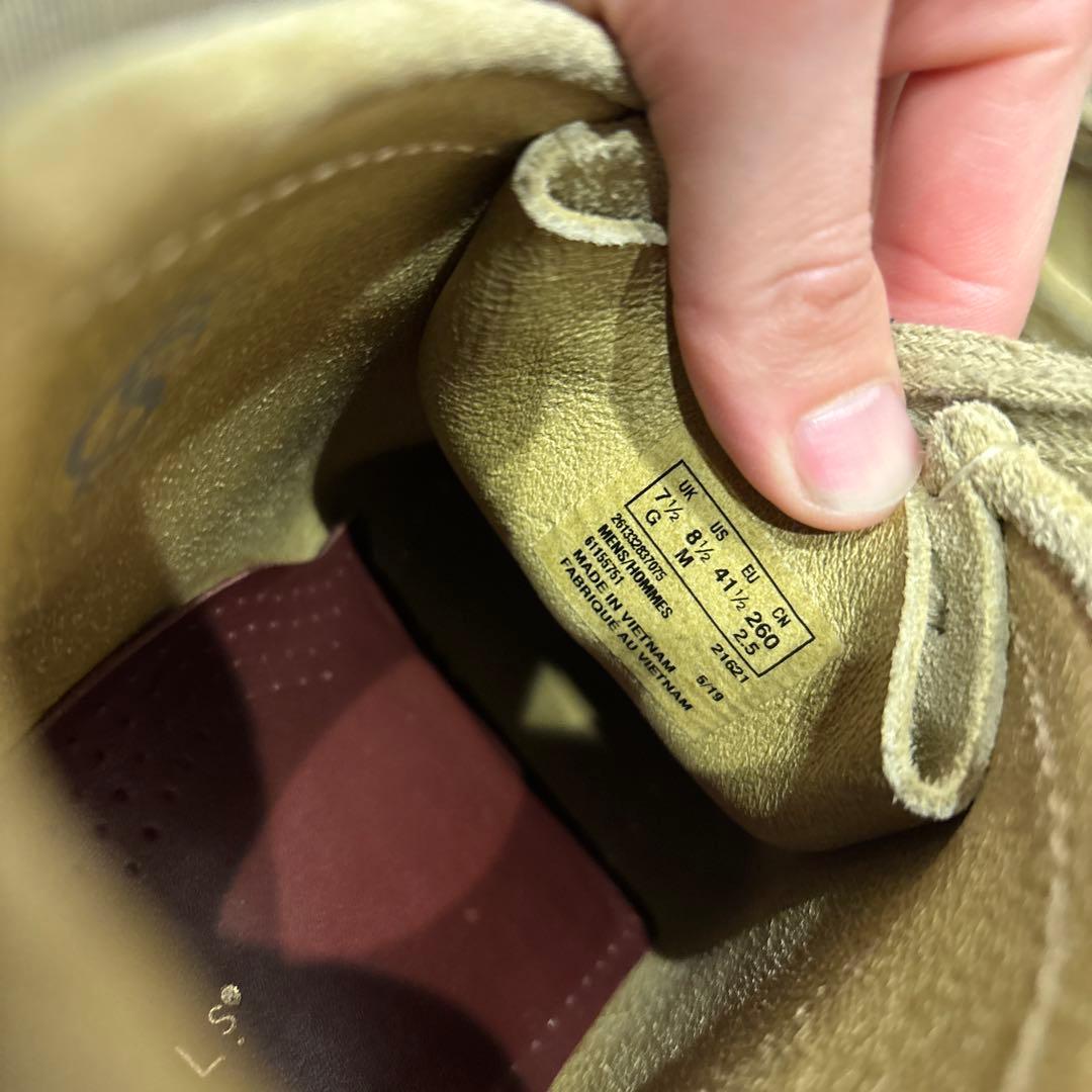 クラークス　ワラビー　 ベージュ　メープル　　8.5