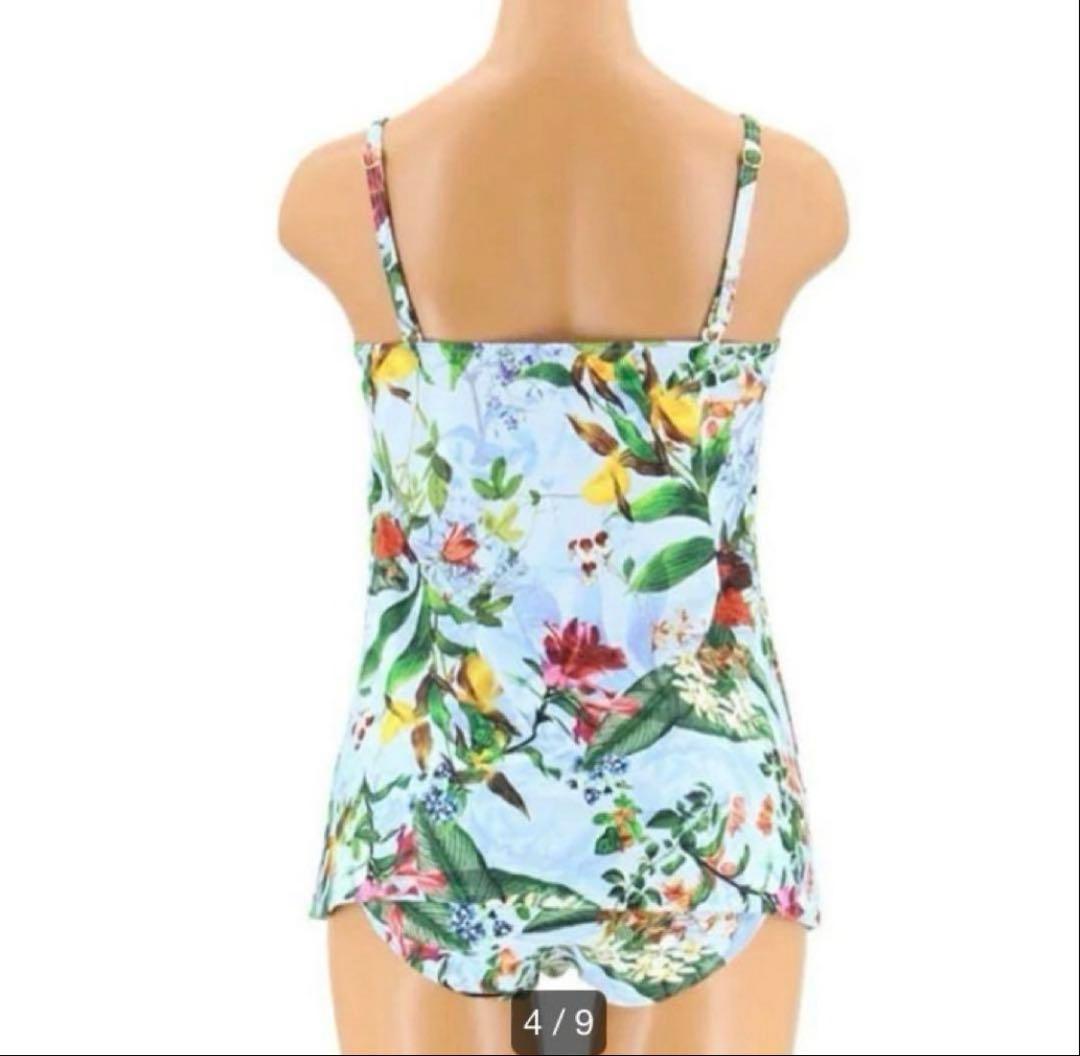 三愛リゾート　三愛水着楽園　水着　3点セット　ホワイト　白　M9 ボタニカル