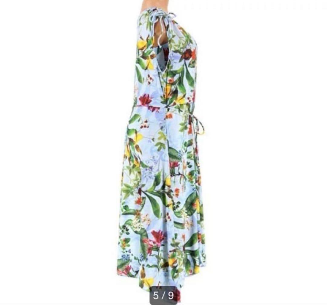 三愛リゾート　三愛水着楽園　水着　3点セット　ホワイト　白　M9 ボタニカル