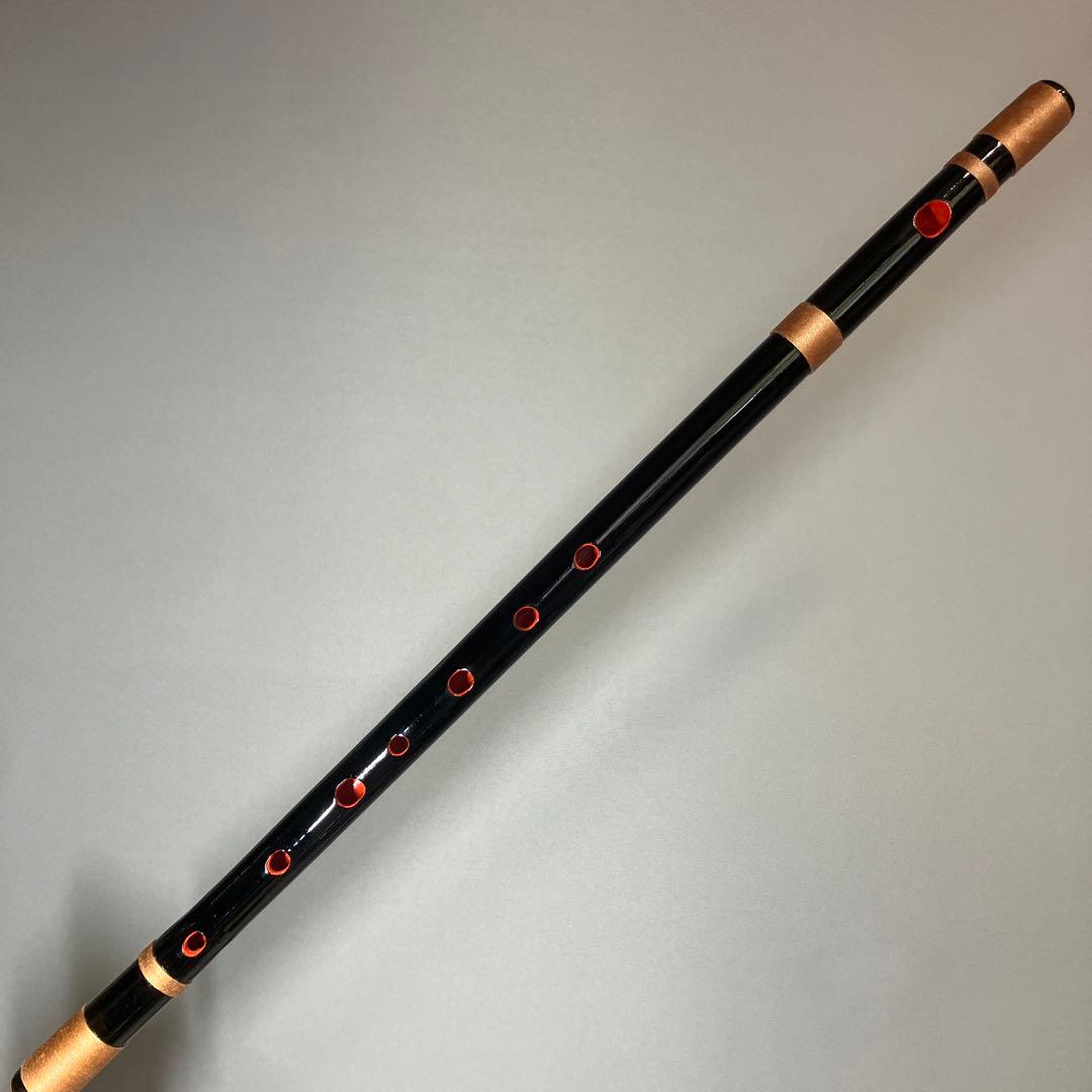 篠笛三本調子 CMR3-58 Ｇ管　唄物　ドレミ調　天地糸巻 黒塗　西洋音階