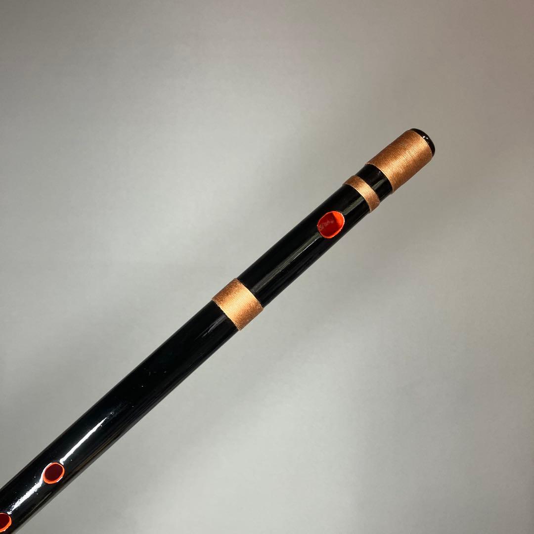 篠笛三本調子 CMR3-58 Ｇ管　唄物　ドレミ調　天地糸巻 黒塗　西洋音階