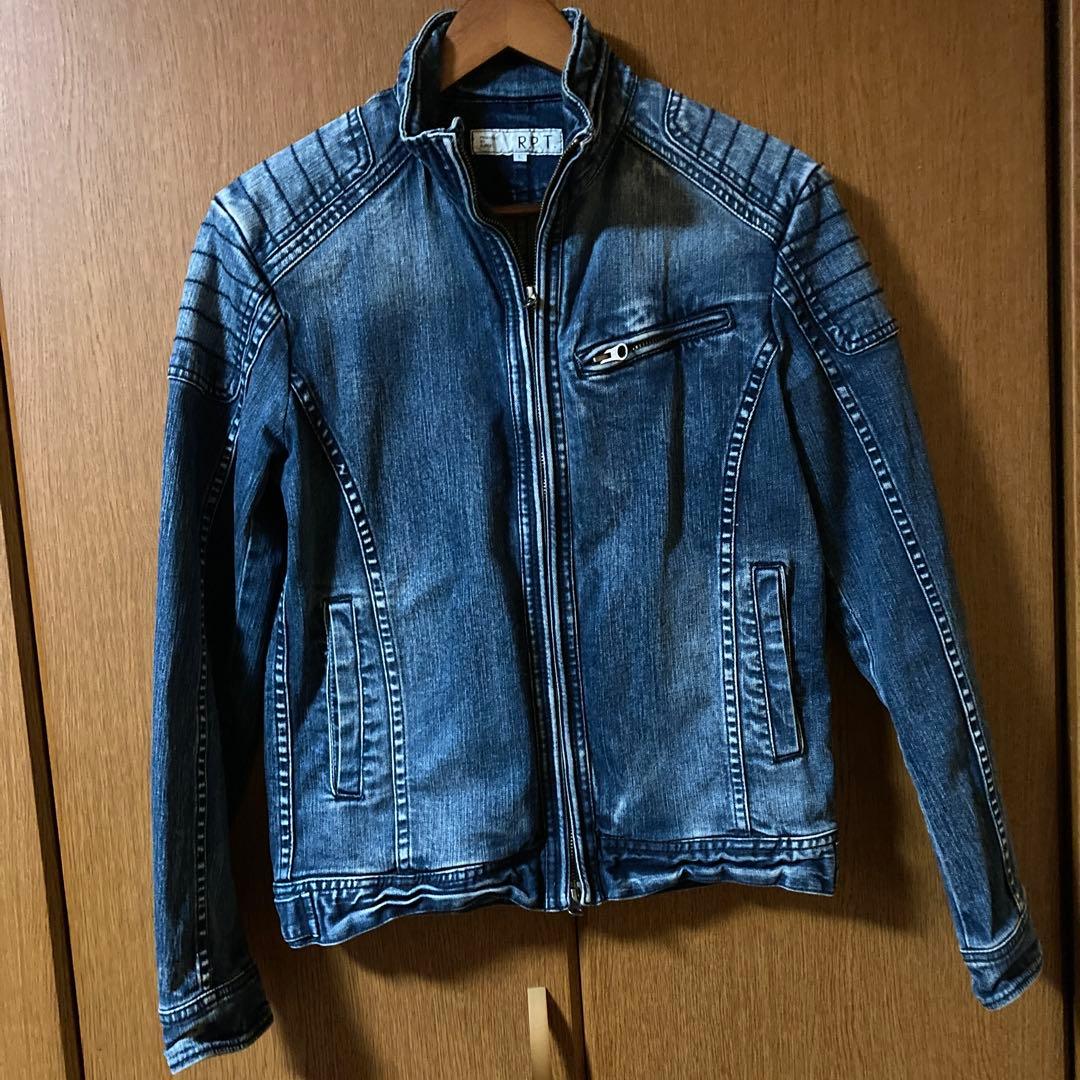 Rupert ルパート　ライダースデニムジャケット　L　ブルー　R.P.T