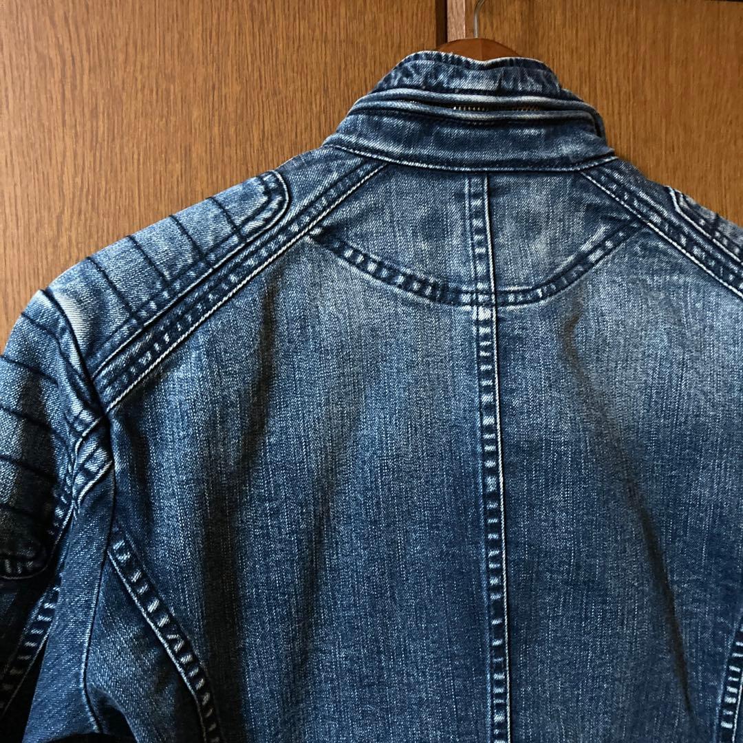 Rupert ルパート　ライダースデニムジャケット　L　ブルー　R.P.T