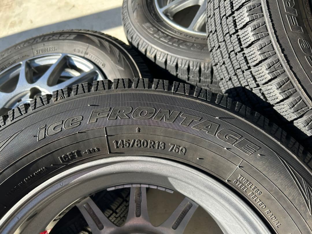 美品！ ホンダN-BOX スタッドレス4本アルミ付セット バリ溝