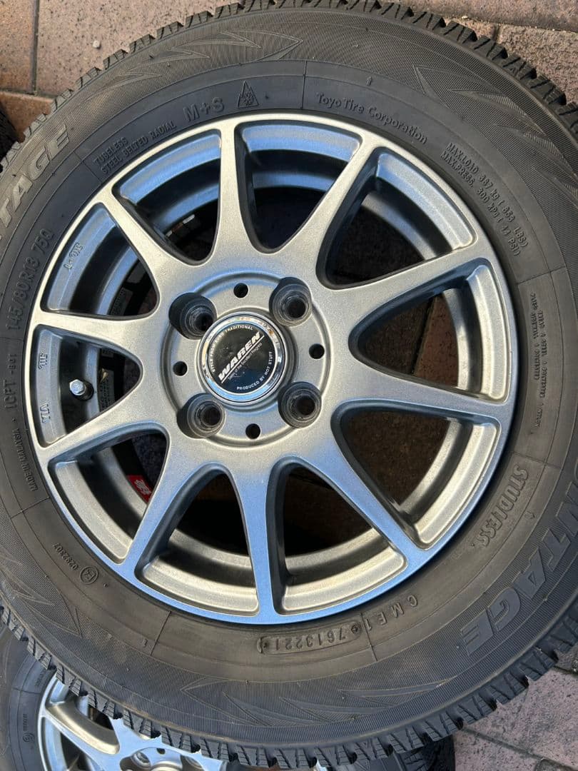 美品！ ホンダN-BOX スタッドレス4本アルミ付セット バリ溝