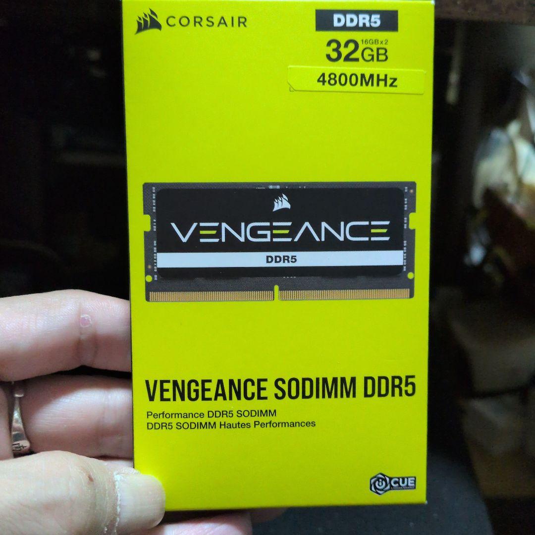 ddr5−4800mhzノートpc用メモリ DDR5 32gb[16gb✕2枚]