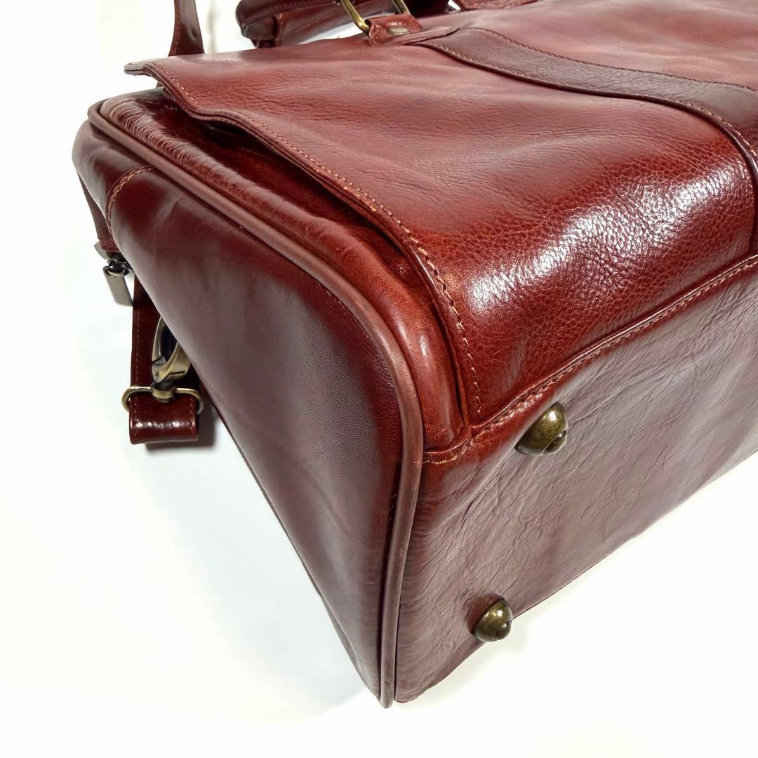 【美品】スノビスト　ボストンバッグ　2way オールレザー　ブラウン　メンズ
