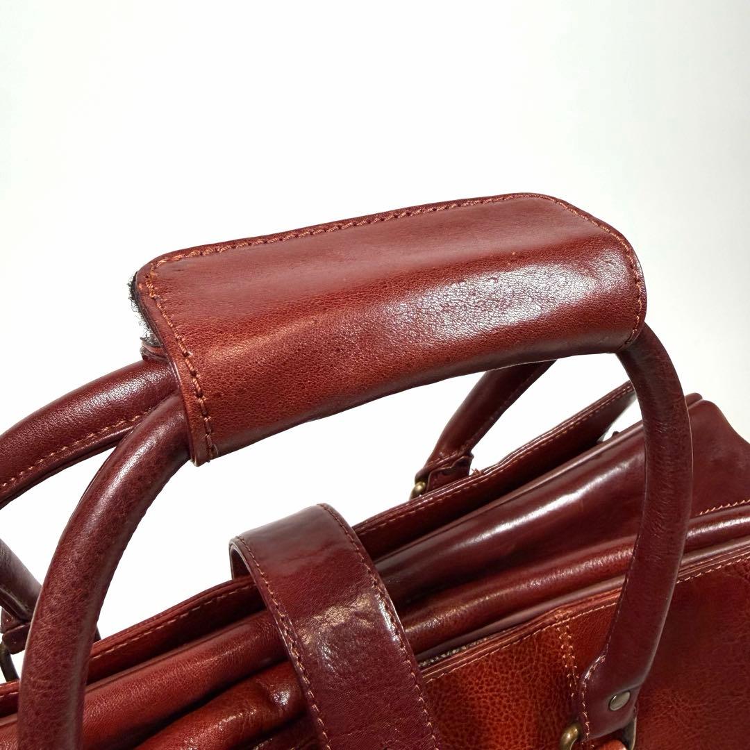 【美品】スノビスト　ボストンバッグ　2way オールレザー　ブラウン　メンズ