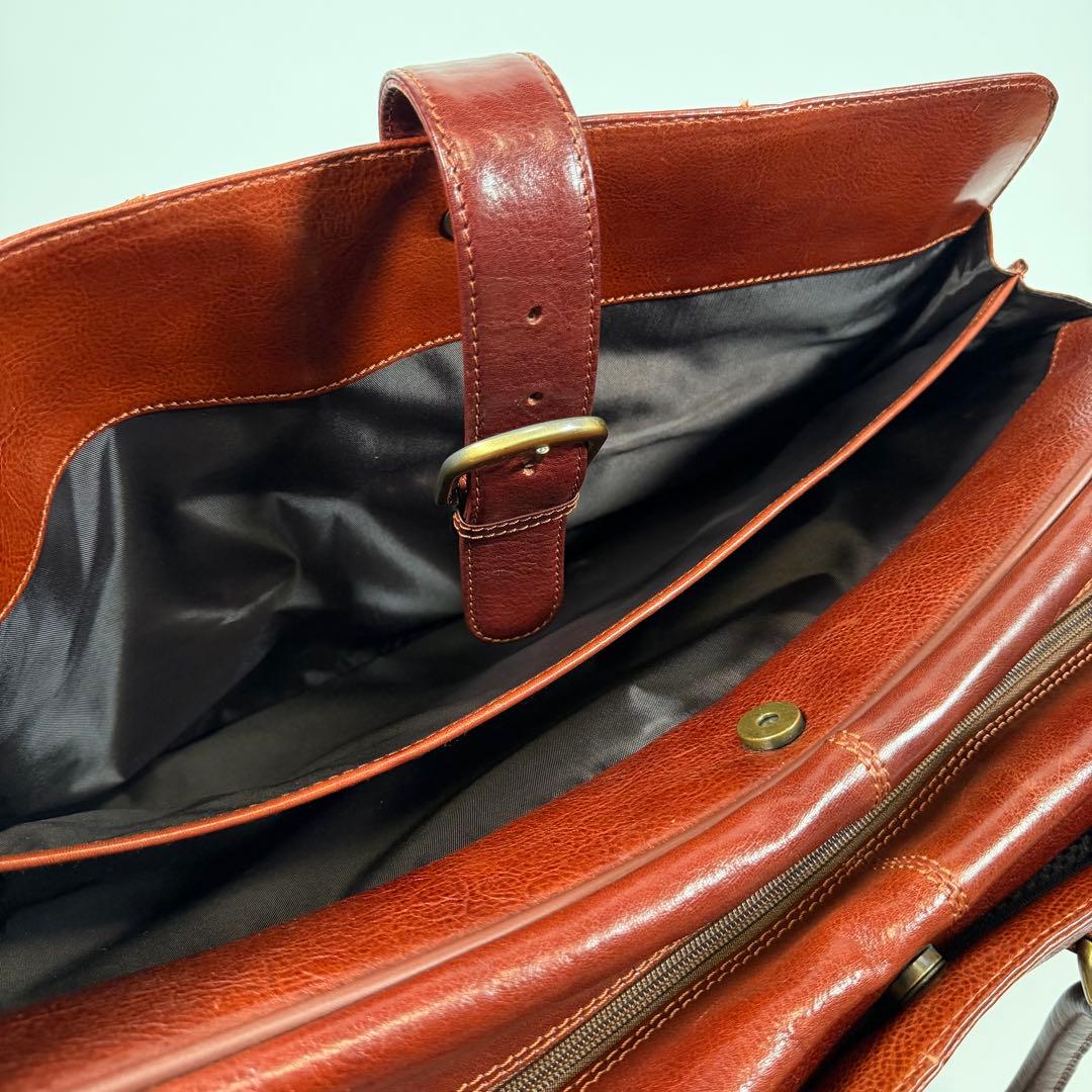 【美品】スノビスト　ボストンバッグ　2way オールレザー　ブラウン　メンズ