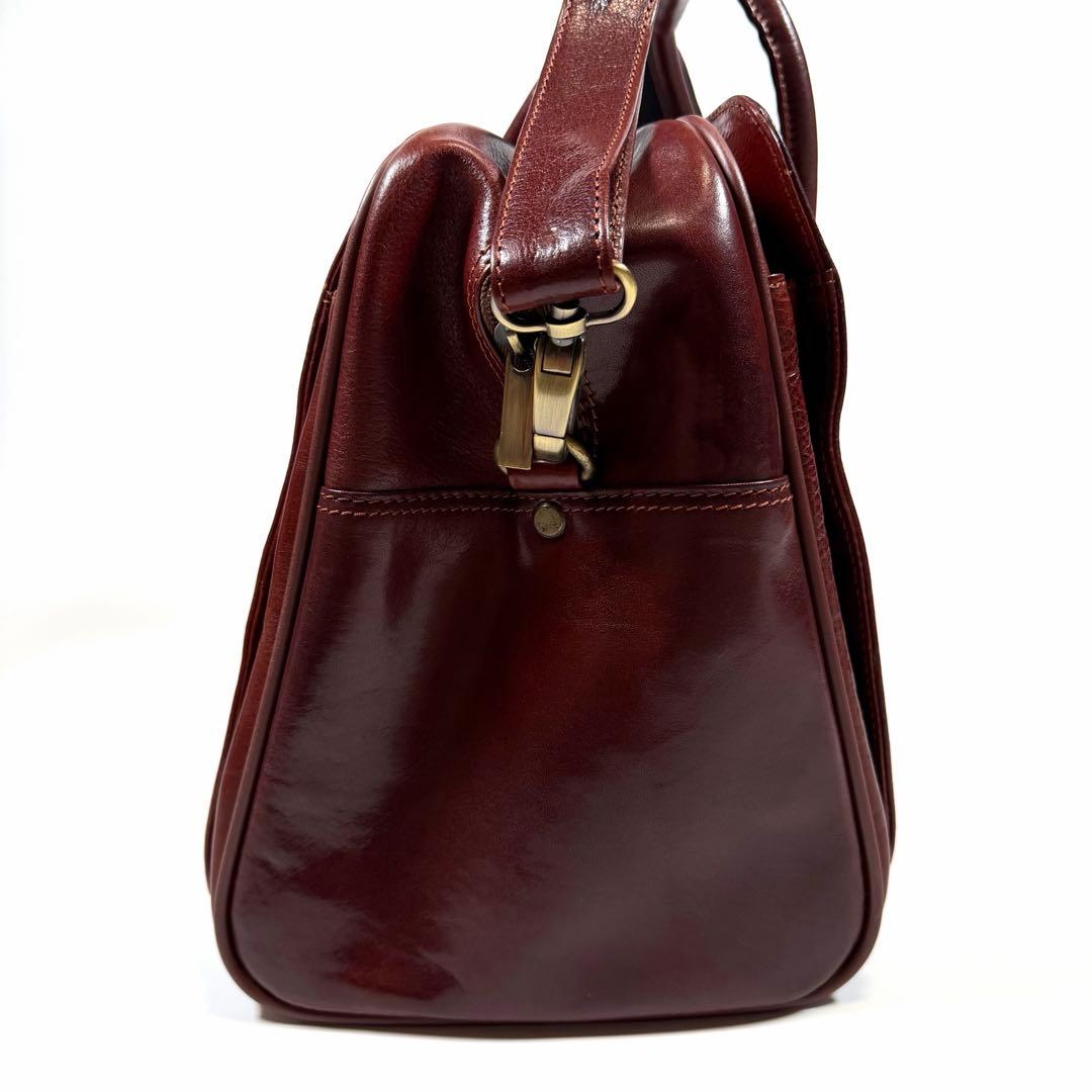 【美品】スノビスト　ボストンバッグ　2way オールレザー　ブラウン　メンズ