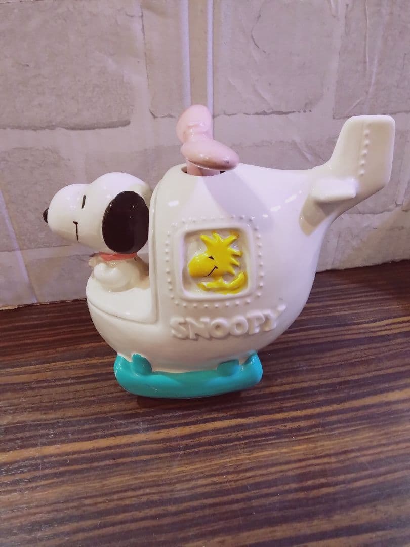 a*i様 レア品 スヌーピー ヘリコプター型オルゴール 陶器製