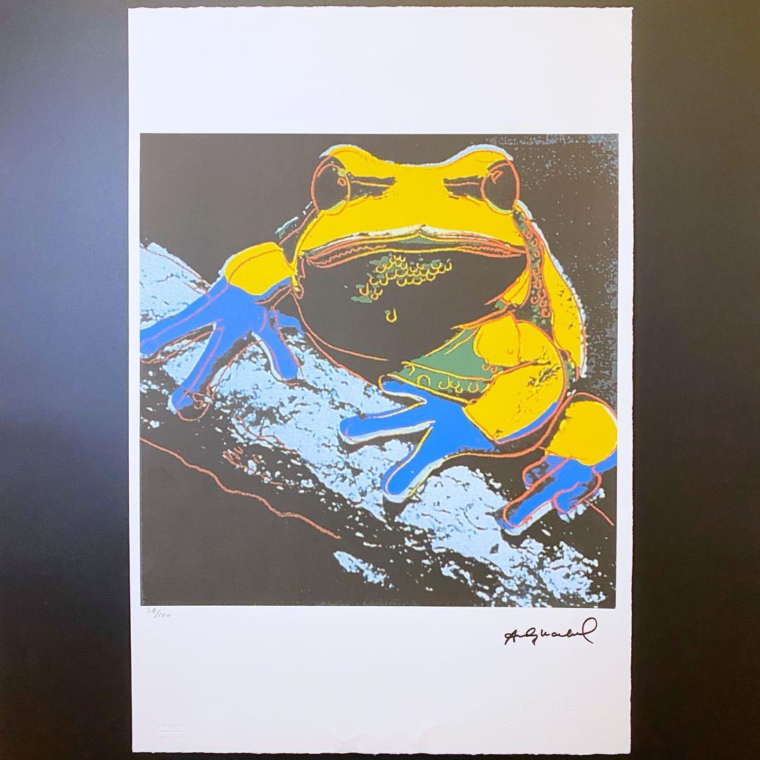 【模写】神級レア!!!! アンディ・ウォーホル カエル リトグラフ 証明書付き