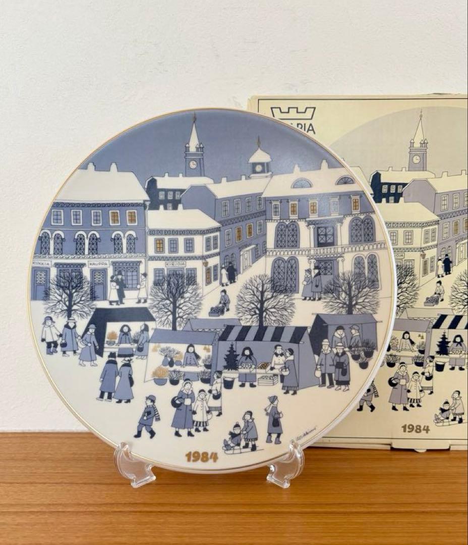 ARABIA ウオシッキネン 1984年クリスマスプレート(イヤープレート)