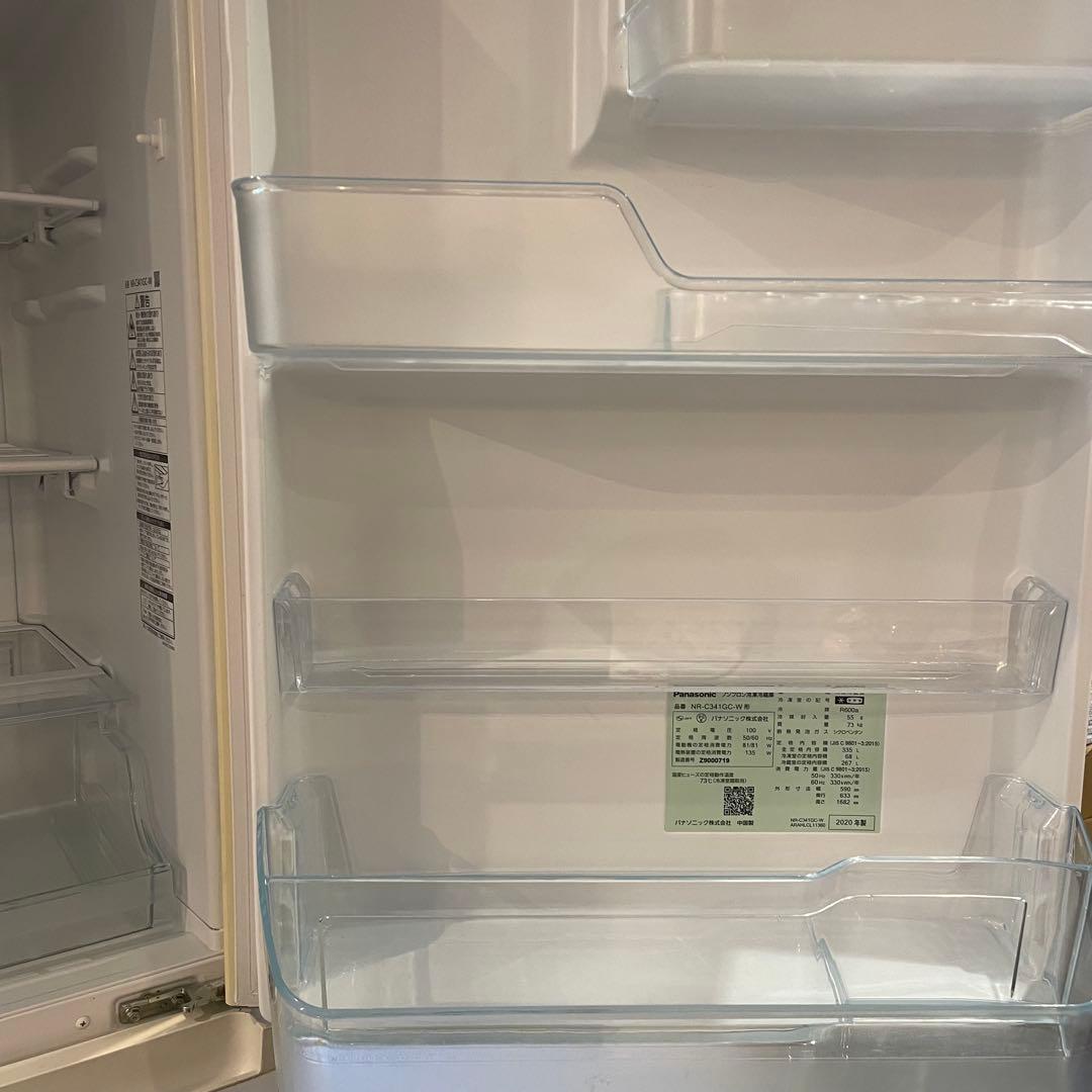 雪*8様 【2020年製】Panasonic 冷蔵庫 335L ガラスドア スリ