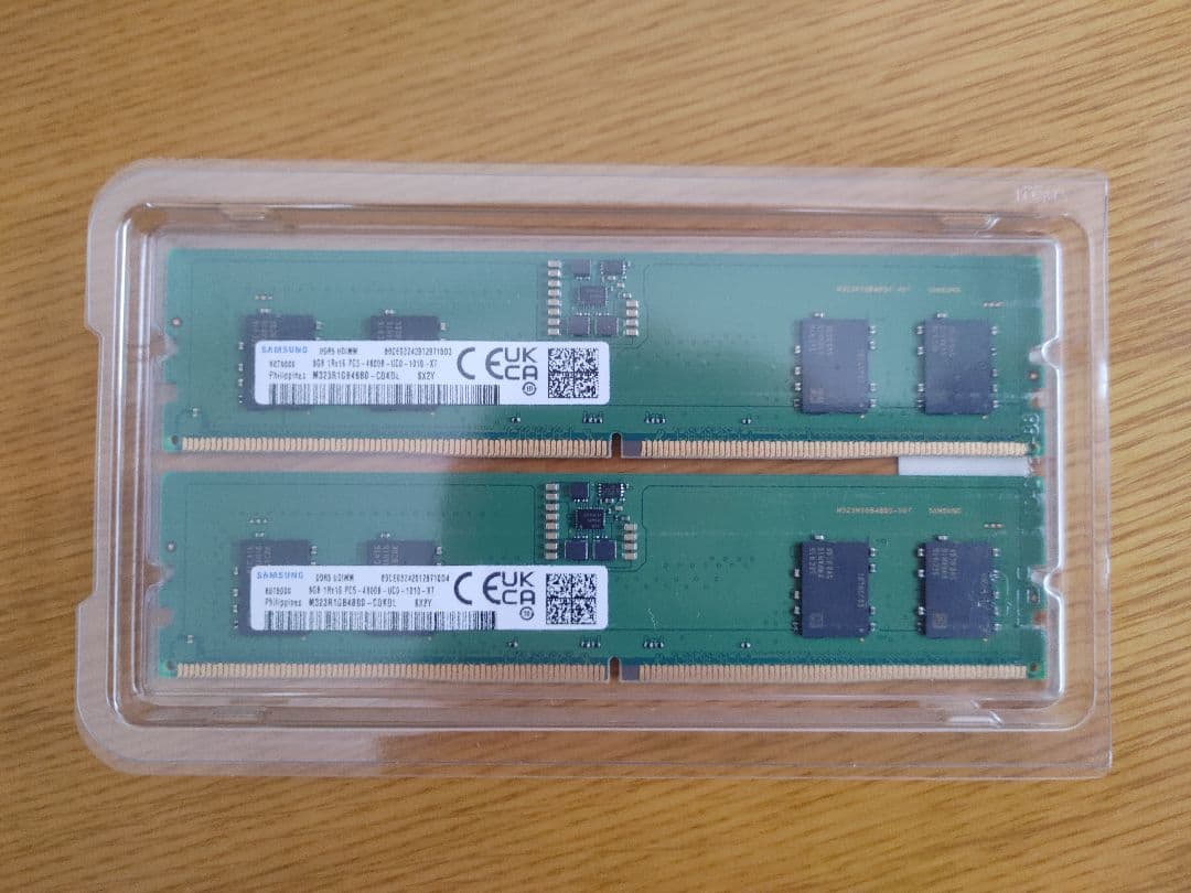 メモリ Samsung DDR5-4800 16GB 8GB×2枚