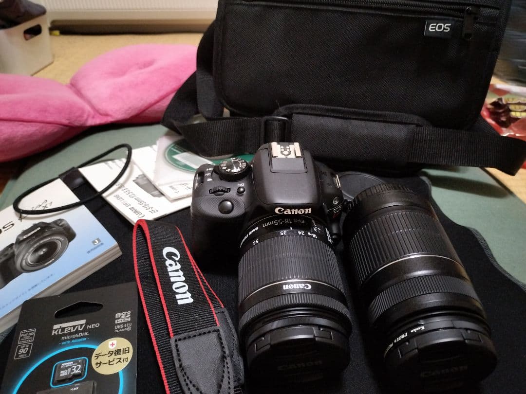 岡崎Canon EOS kissx7 一眼レフカメラ レンズ2本付き