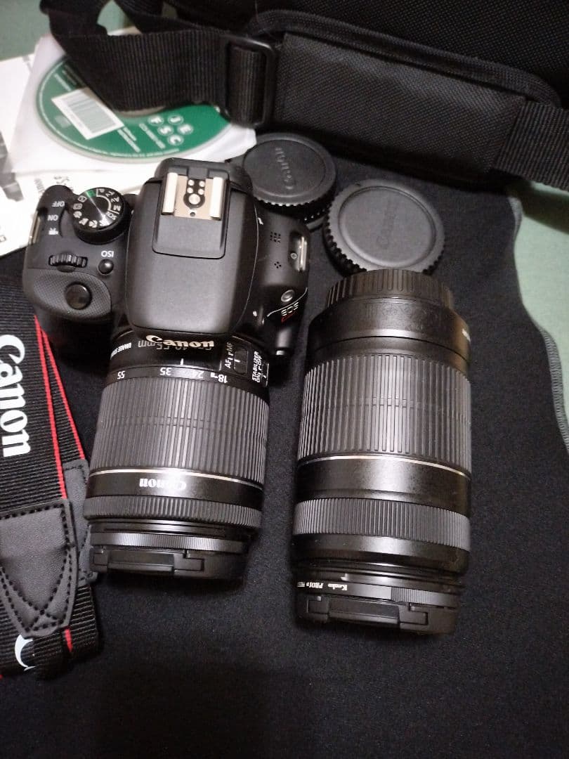 岡崎Canon EOS kissx7 一眼レフカメラ レンズ2本付き