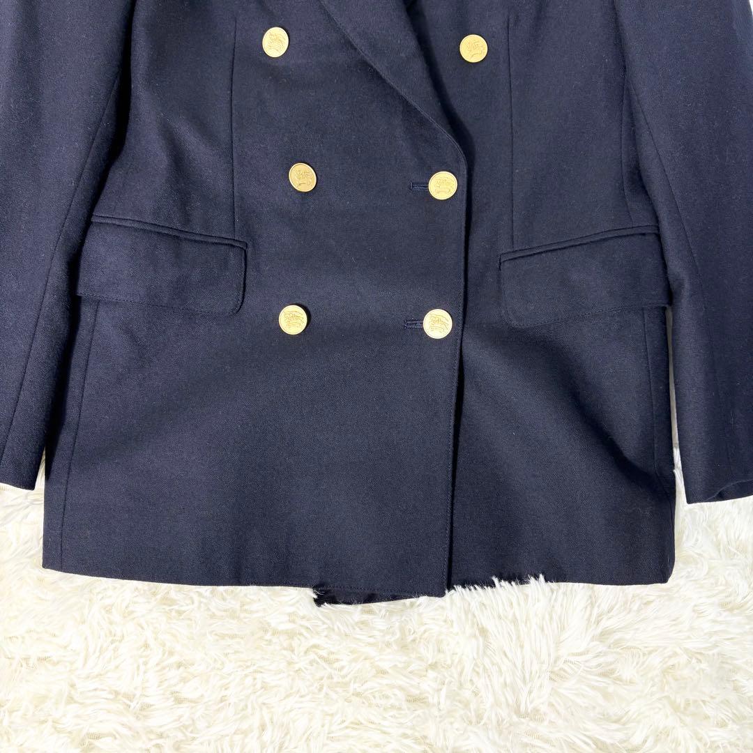 Burberrys バーバリーズ スカートスーツ 紺ブレ 金ボタン ダブル