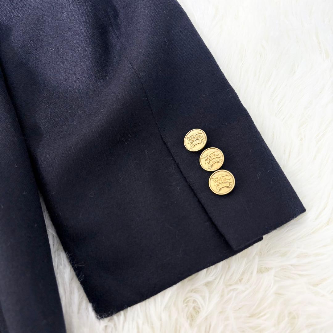 Burberrys バーバリーズ スカートスーツ 紺ブレ 金ボタン ダブル