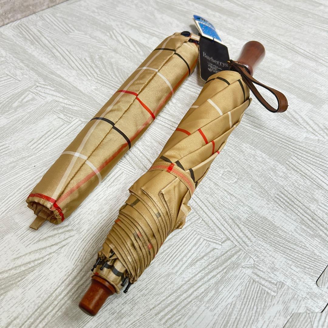 【未使用品】Burberrys　バーバリ 折り畳み傘 チェック柄　アンブレラ