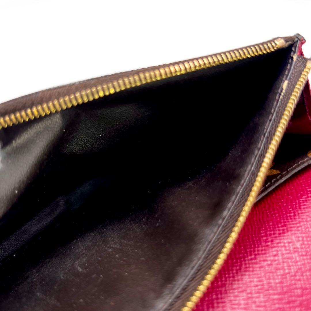 ルイヴィトン モノグラム ポルトフォイユ エミリー 後期型 フューシャ