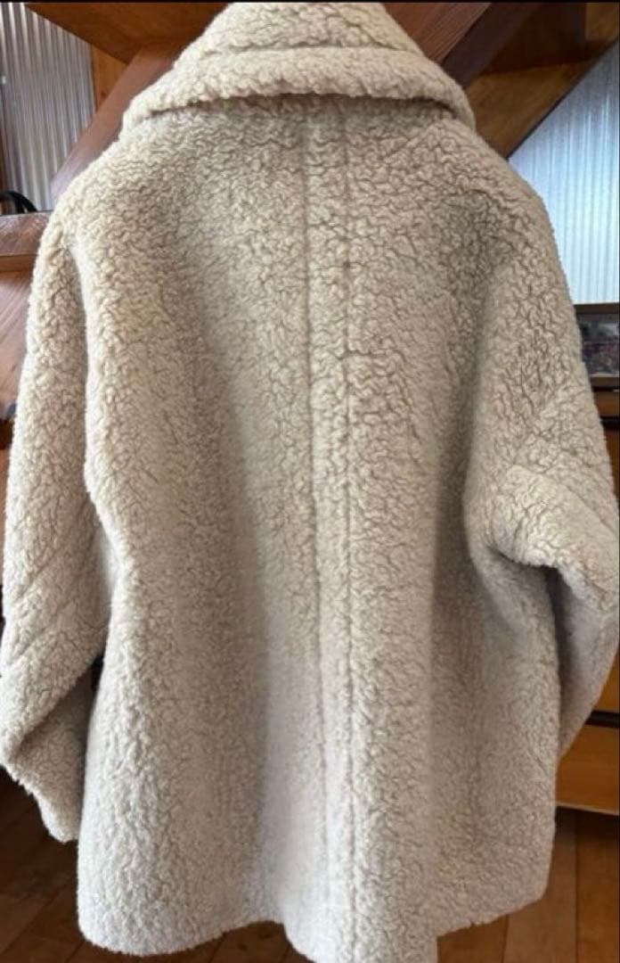 アナイ　カーリーウールミドルボアテディベアコート