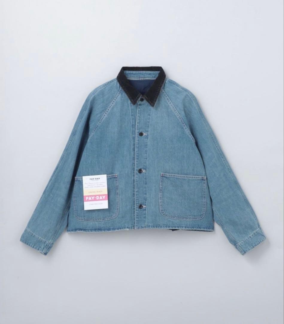 PAYDAY×6 roku別注カバーオール 襟付きデニムジャケット コーデュロイ