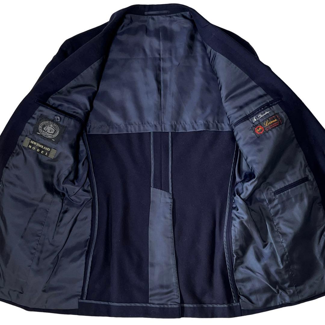 【美品】ジェイプレス 紺ブレニューイングランドLESSONA社製カシミヤ混 L