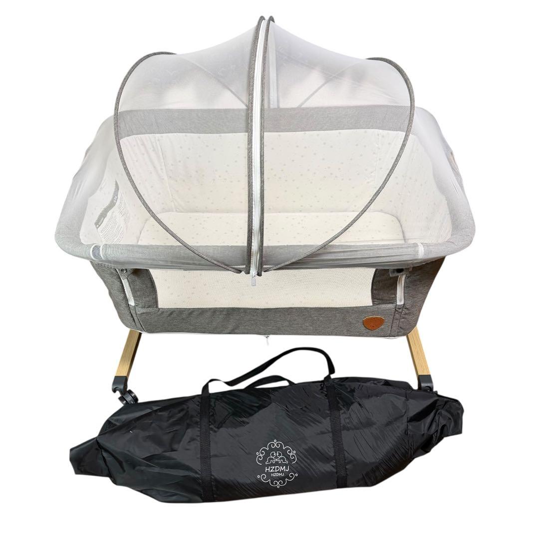 HZDMJ 添い寝ベビーベッド 蚊帳付き 美品 折りたたみ